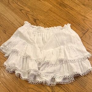 Bishop and Young White Ruffled Women's Skirt